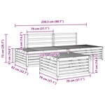 vidaXL 4 pc Ensemble de canapés d'extérieur Bois d'Acacia Massif