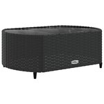 vidaXL Salon de jardin 7 Pièces avec coussins noir résine tressée