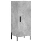 vidaXL Buffet haut Gris béton 34 5x34x180 cm Bois d'ingénierie