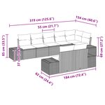 vidaXL Ensemble de canapés de jardin 8 pièces avec coussins  beige  rotin synthétique