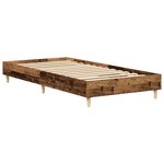 vidaXL Cadre de lit sans matelas vieux bois 90x190 cm bois ingénierie