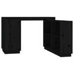 vidaXL Bureau Noir 110x50x75 cm Bois massif de pin