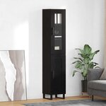 vidaXL Haut Armoire Chêne noir 69 5 x 34 x 180 cm Bois d'ingénierie