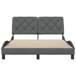 vidaXL Cadre de lit sans matelas gris foncé 140x200 cm tissu