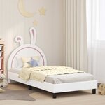 vidaXL Cadre de lit pour enfants avec tête de lit Blanc 80 x 200 cm PU