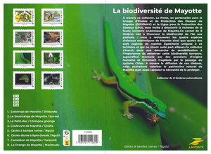 Collector 8 timbres - La biodiversité de Mayotte - Lettre Verte