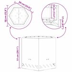 vidaXL Foyer sans fumée Noir 58 x 58 x 51 cm Acier