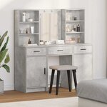 vidaXL Ensemble de Coiffeuse 3 Pièces Gris béton 50 x 41 x 135 cm