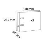 Lot De 5 Classeurs À Levier Intérieur Et Extérieur En Polypropylène - Dos De 80mm - Mécanique Prem'touch - A4 - Blanc - X 2 - Exacompta