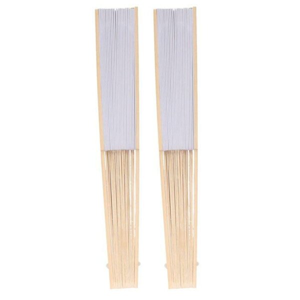 2 éventails en papier à customiser 21 cm