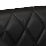 vidaXL Chaise cabriolet Noir Cuir véritable de chèvre