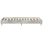 vidaXL Cadre de lit sans matelas gris béton 100x200 cm bois ingénierie