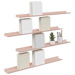 vidaXL Étagère flottante 4 pc Rose 80 x 9 x 2 5 cm Acier
