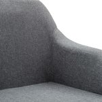 vidaXL Chaises pivotantes à manger lot de 2 gris clair tissu
