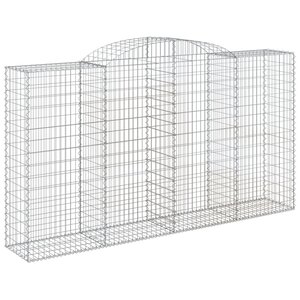 vidaXL Panier de gabions arqué 300x50x160/180 cm Fer galvanisé