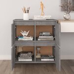 vidaXL Buffets 2 Pièces Gris béton 70x41x75 cm Bois d'ingénierie