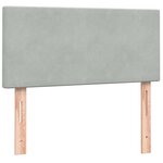 vidaXL Sommier à lattes de lit et matelas et LED gris clair 80x210 cm velours