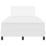 vidaXL Lit à ressorts avec matelas Blanc 120 x 200 cm Simili cuir