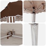 vidaXL Tente de fête pop-up 288 x 288 x 245 cm Marron Tissu Oxford