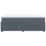 vidaXL Sommier à lattes de lit et matelas gris foncé 120x190cm velours