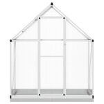 vidaXL Serre avec cadre de base argenté 169x58x202 cm aluminium