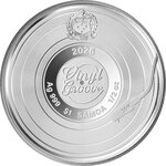 Monnaie ROCK N ROLL Vinyl Groove 1/2 Oz Argent 1$ Samoa 2026