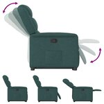 vidaXL Fauteuil inclinable vert foncé tissu