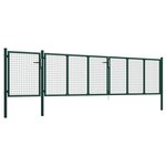 vidaXL Portail de jardin Acier 500 x 75 cm Vert