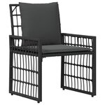 vidaXL Ensemble de meubles d'extérieur 3 Pièces Noir et Gris foncé