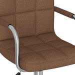 vidaXL Chaise pivotante de bureau Marron Tissu