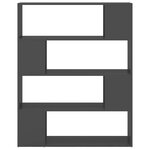 vidaXL Bibliothèque/Séparateur de pièce Gris 100x24x124 cm