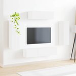 vidaXL Meuble TV 5 Pièces Blanc