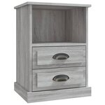 vidaXL Tables de chevet 2 Pièces sonoma gris 43x36x60 cm