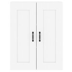 vidaXL Armoires murales 2 Pièces blanc bois d'ingénierie