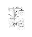 Grohe colonne de douche euphoria xxl 3 jets 26075000 - mitigeur thermostatique - economie d'eau - limiteur de température - chr