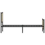 vidaXL Cadre de lit en métal sans matelas chêne sonoma 100x190 cm