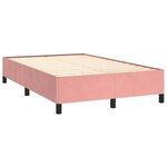 vidaXL Sommier à lattes de lit avec matelas rose 120x190 cm velours