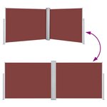 vidaXL Auvent latéral rétractable Marron 140 x 1000 cm