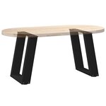 vidaXL Pieds de table basse en U 2 pièces Noir 38 x (42-43) cm Acier