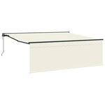 vidaXL Auvent Rétractable Crème 400 × 300 cm tissu
