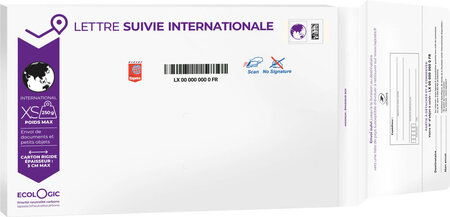 Prêt-à-Poster - Lettre suivie internationale - XS - Pochette cartonnée - Format C5