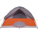vidaXL Tente de camping à dôme 3 personnes orange imperméable