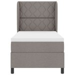 Lit Box Spring vidaXL avec Matelas en Taupe  100x200 cm Tissu