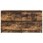 vidaXL Meuble TV chêne fumé 100x35x54 cm bois d'ingénierie