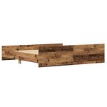 vidaXL Cadre de lit Bois Ancien 203 x 203 x 50 cm Bois d'ingénierie