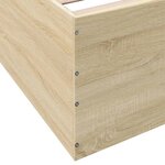 vidaXL Cadre de lit chêne sonoma 140x200 cm bois d'ingénierie