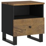 vidaXL Tables de chevet 2 Pièces Bois de manguier solide et d'ingénierie