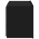 vidaXL Meuble TV mural avec lumières LED noir 60x35x41 cm