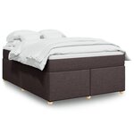 vidaXL Sommier à lattes de lit avec matelas Marron foncé 140x200 cm