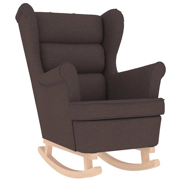vidaXL Chaise à bascule marron foncé 74x90x102 cm tissu